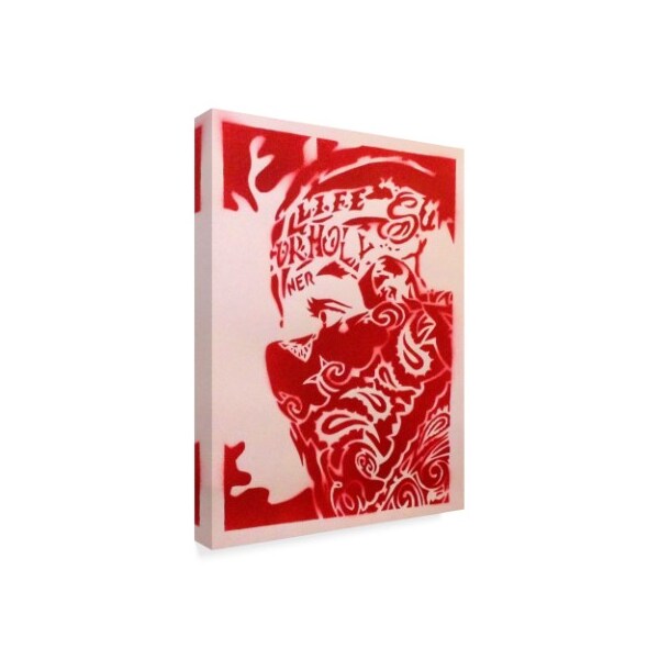 Abstract Graffiti 'Bandana Man Red' Canvas Art,18x24